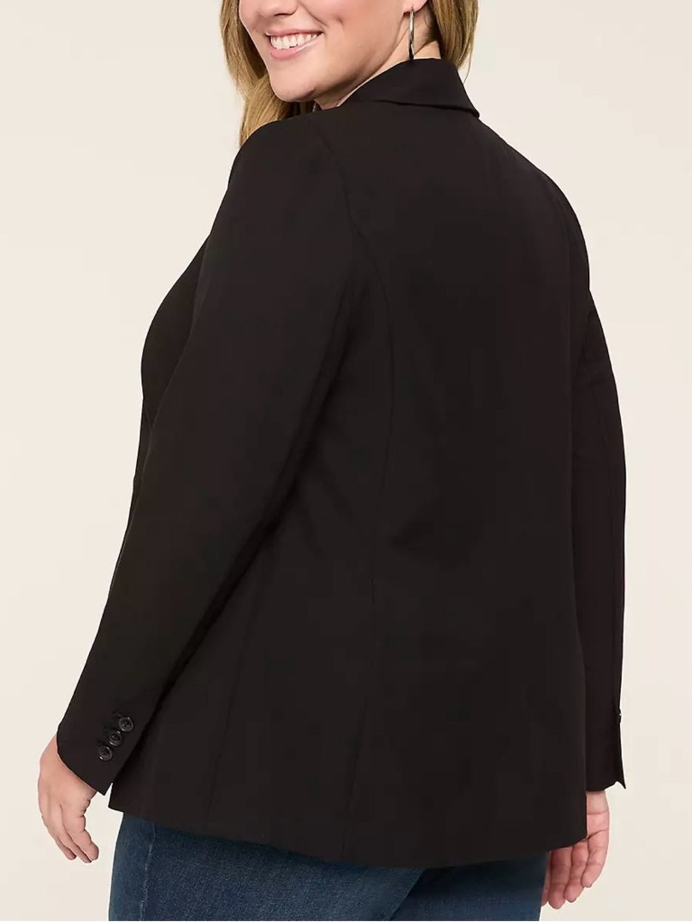 NWT Lane Bryant The Perfect Drape One-Button Blazer Black • Size 16 • $120 - Picture 2 of 13